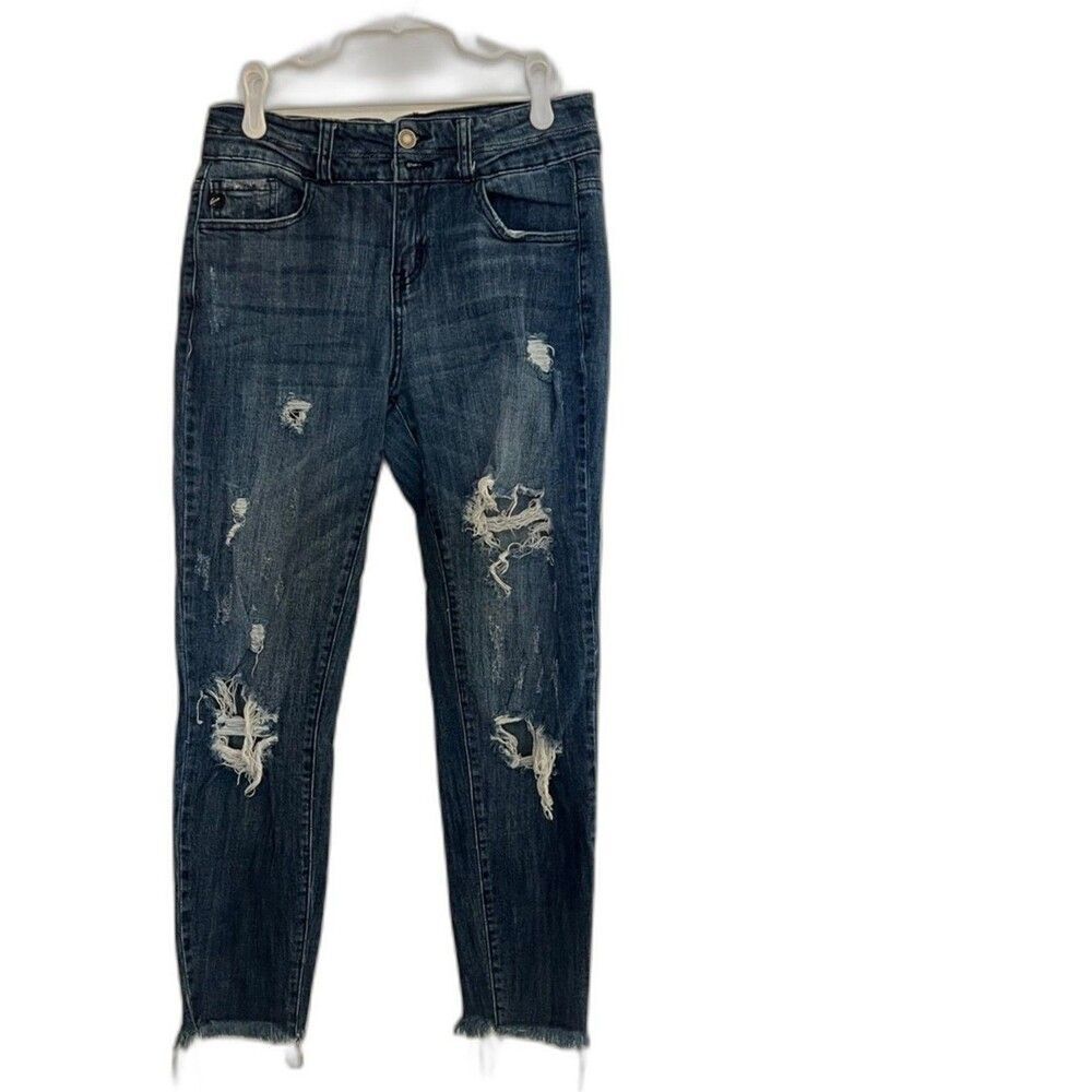 KanCan High Rise Skinny Jeans Distressed 7/27 Waist The Buckle